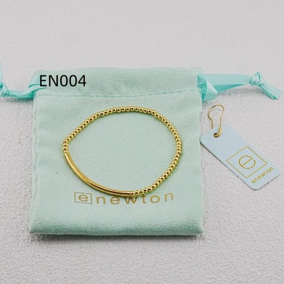 Enewton Gold Smooth Curved Tube Bead Bracelet